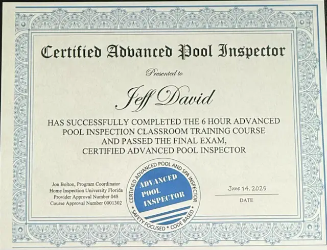 Pool leak detection photo